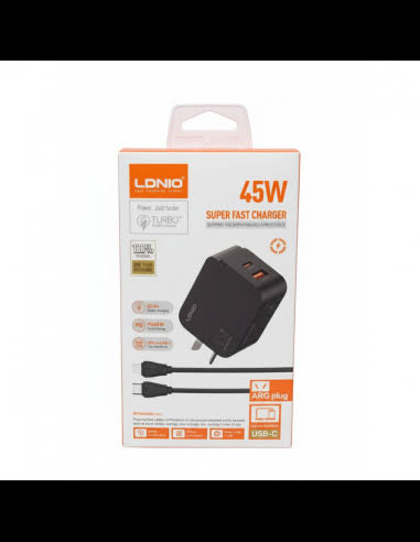 CARGADOR LDNIO 45W + CABLE TIPO C