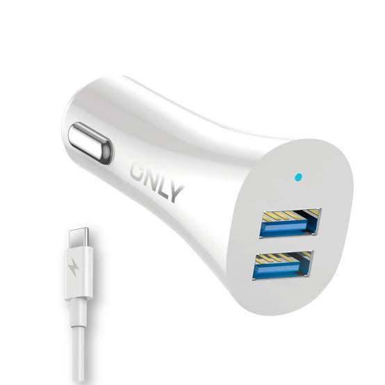 CARGADOR AUTO DRIFT 12V 2USB + CABLE TIPO C BLANCO