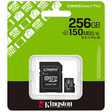 MICROSD 256GB KINGSTON DE 150 MBS G3