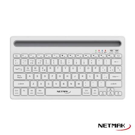 TECLADO INALAMBRICO 2.4 + BT5.0 + BT 3.0 NETMAK