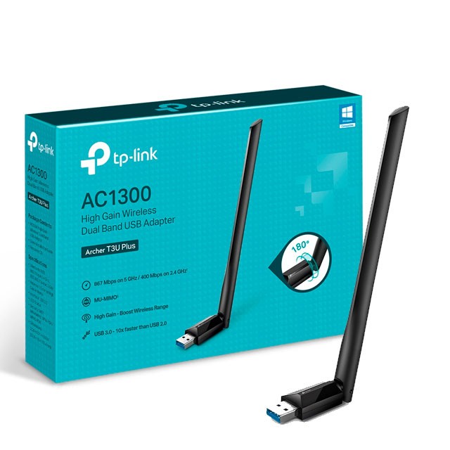 PLACA DE RED TPLINK ARCHER T3U PLUS AC1300 USB