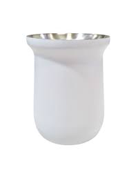 MATE ACERO  INOXIDABLE BLANCO + BOMBILLA